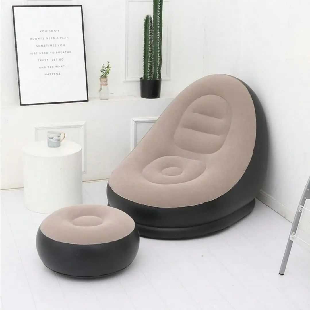 Air sofa cum foot rest set