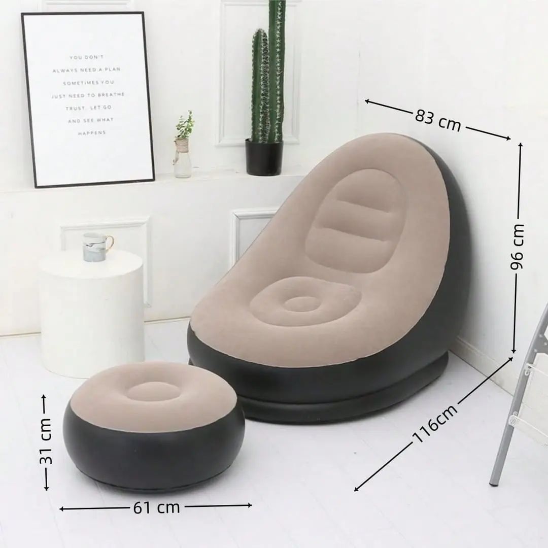 Air sofa cum foot rest set